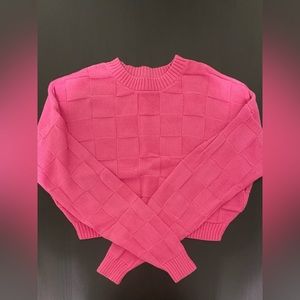 Hollister Checkered Pink Sweater